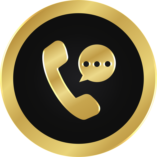 Gold Phone Call Icon